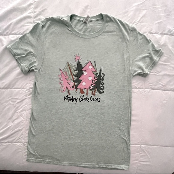 “Merry Christmas” Size M - Green and Pink - Picture 1 of 2